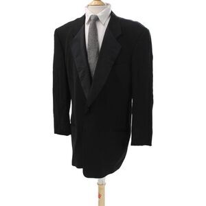Giorgio Armani Mens Tuxedo Jacket Black Button Solid Pre-Owned Size 56
